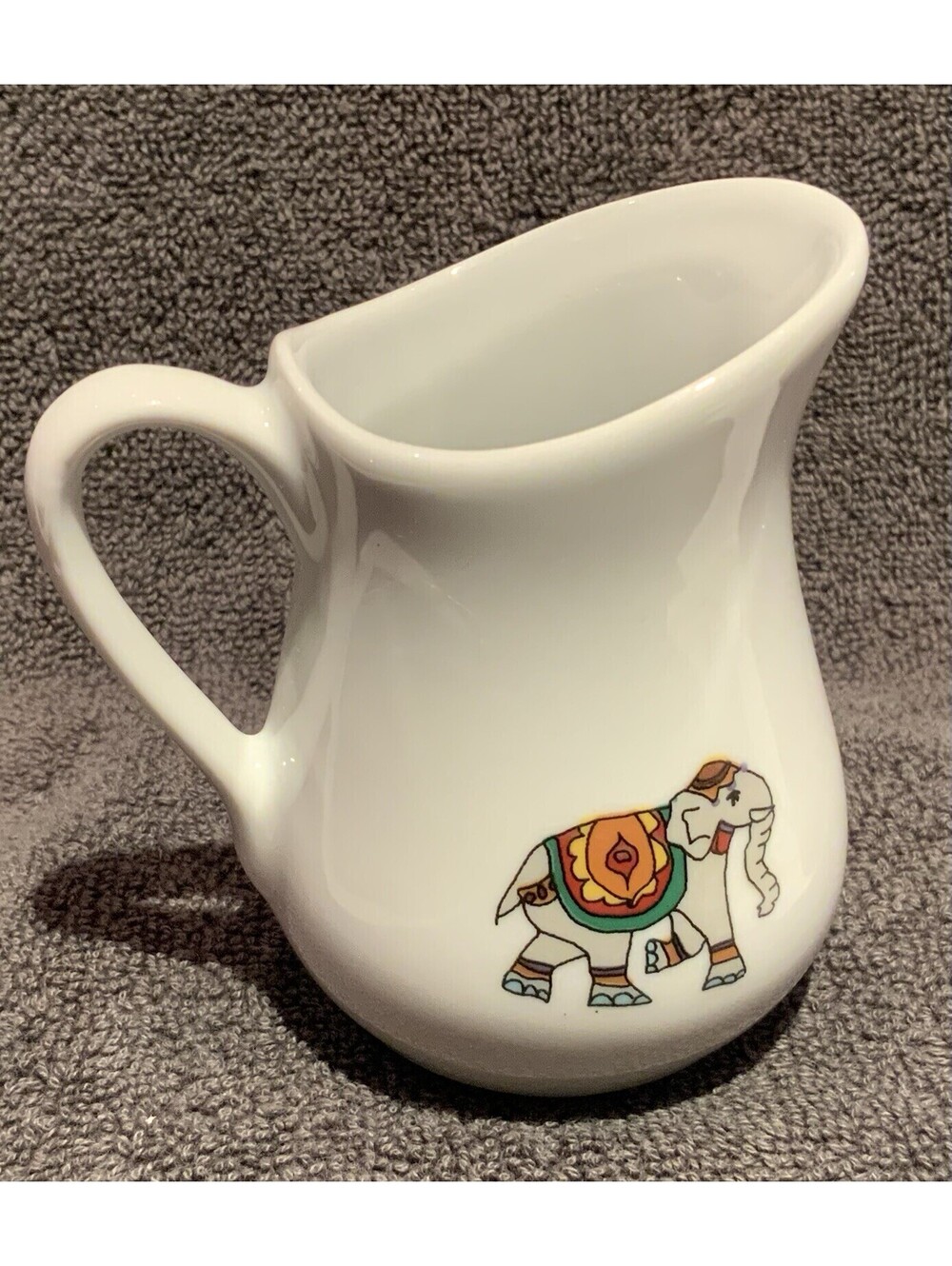 Cordon Blue BIA Small Porcelain 3.5” Creamer with Colorful India Design